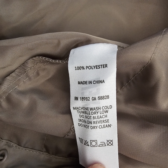 Ruxen Jacket Mens Large Tan Quarter Zip Pullover Windbreaker European NEW - Picture 12 of 12